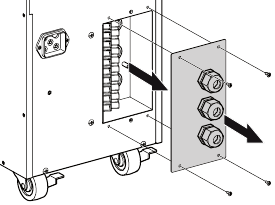 Figure 16. Access to terminal block.