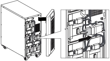 Figure 6. Connecting the UPS internal batteries.