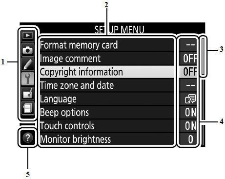 Camera Menus