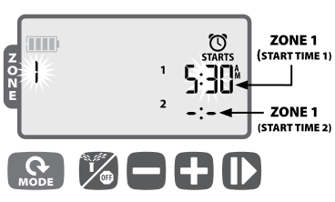 Set Zone Watering Start Times