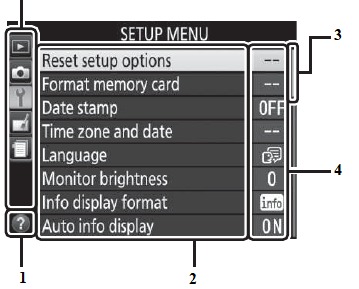 Camera Menus