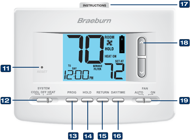 Braeburn 2220 Thermostat Manual ManualsLib