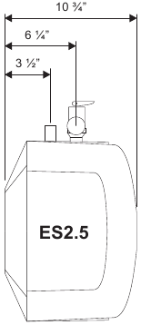 Dimensions Models ES2.5 and ES4 (Vertical installation only) Step 2