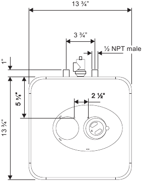 Dimensions Models ES2.5 and ES4 (Vertical installation only) Step 1