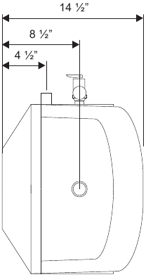 Dimensions Models ES8 (Horizontal installation only) Step 2