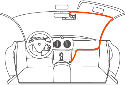 Installing the camera onto your windshield Step 3