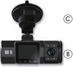 VANTRUE® N2 Pro Dual Dash Cam/Suction Cup Mount