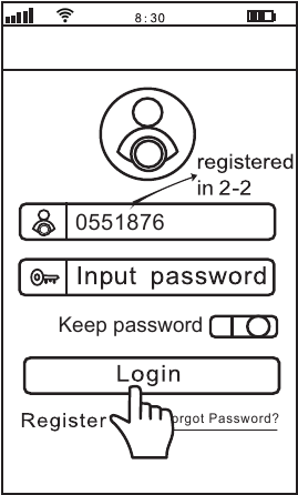 Register an App user account Step 3