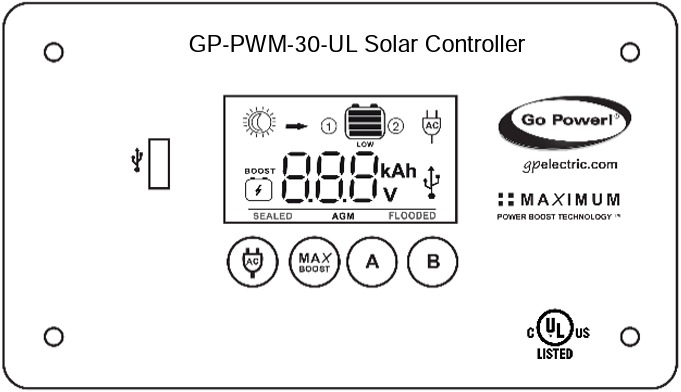 Go Power GP-PWM-30-UL Solar Controller Manual | ManualsLib