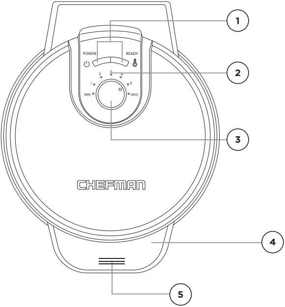 CHEFMAN AntiOverflow Waffle Maker RJ04AO4 Manual ManualsLib