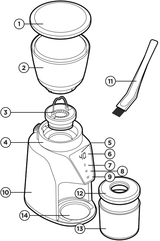 CHEFMAN Conical Burr Precision Coffee Grinder RJ44SSTCB Manual