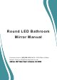 HomLux Round LED Bathroom Mirror Manual