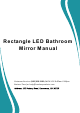 HomLux Rectangle LED Bathroom Mirror Manual