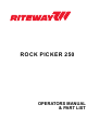 RITEWAY ROCK PICKER 250 Operator's Manual & Parts