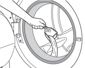 Adding HE detergent to basket Step 2