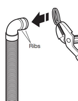 Attach drain hose to drain port Step 1