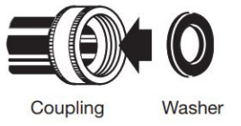 Insert new flat washers