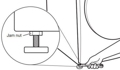 Tighten leveling feet