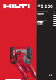 Hilti PS200 Ferroscan Operating Instructions Manual