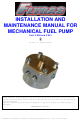 Flygas F.050 Installation And Maintenance Manual