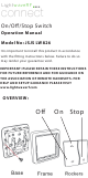 LightwaveRF JSJS LW826 Operation Manual