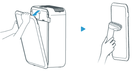 Taotronics air purifier filter cleaning steps diagram