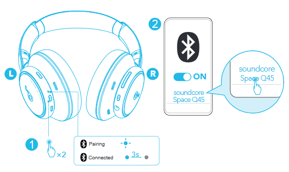 Soundcore Space Q45 Noise Cancelling Headphones Manual ManualsLib