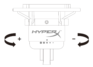 HYPERX - QuadCast S HMIQ1S-XX-RG/G - Adjusting Gain Control Adjusting Gain Control