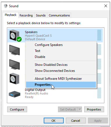 HYPERX - QuadCast S HMIQ1S-XX-RG/G - Controlling Microphone Monitoring on PC Step 1 Controlling Microphone Monitoring on PC Step 1