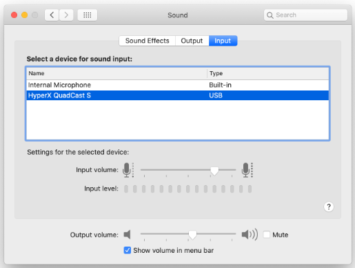 HYPERX - QuadCast S HMIQ1S-XX-RG/G - Using with macOS Step 3 Using with macOS Step 3