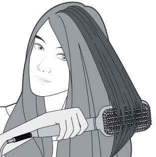 To straighten your hair Step 4