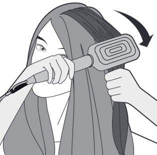 To straighten your hair Step 5