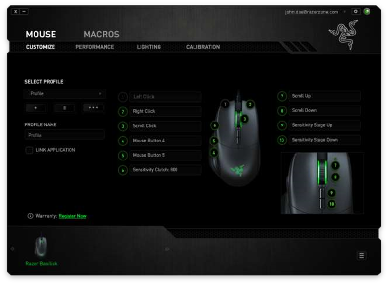 Razer BASILISK Gaming Mouse Manual ManualsLib