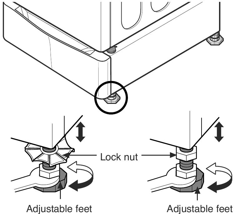 LG Pedestal Washer, Dryer, Combo LWP277 / WDP4 and LWP290 / WDP5