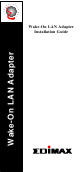 Edimax Wake-On LAN Adapter Installation Manual