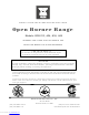 Bakers Pride Open Burner Series Installation And Operating Instructions Manual