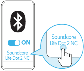 Pairing with Another Device - Step 2 - Select “Soundcore Life Dot 2 NC”