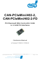 ESD CAN-PCIeMini/402-2 Hardware Manual