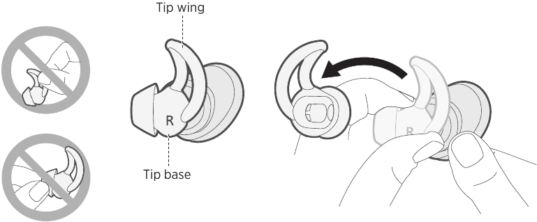 Change the StayHear®+ Sport tips Step 1