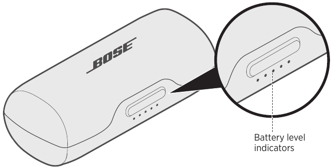 Charging case battery indicators