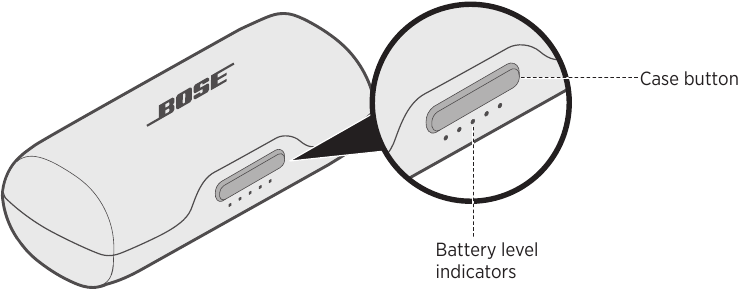 Check the case battery level