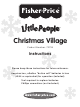 Fisher-Price Little People Christmas Village 72794 Instructions Manual