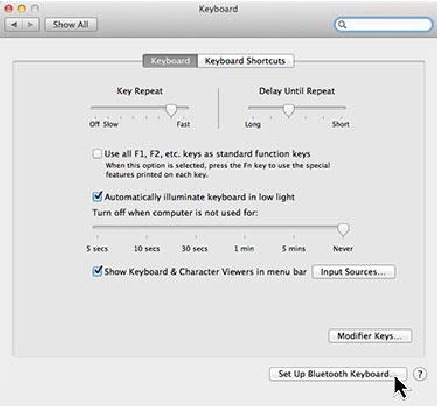 FIRST-TIME SETUP PAIR THE KEYBOARD WITH A DEVICE Mac OS X