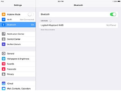 FIRST-TIME SETUP PAIR THE KEYBOARD WITH A DEVICE iOS