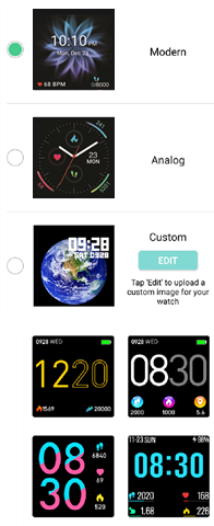 Itouch air discount se watch faces