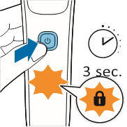 Activating the travel lock