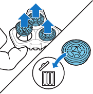 Replacing the shaving heads Step 3