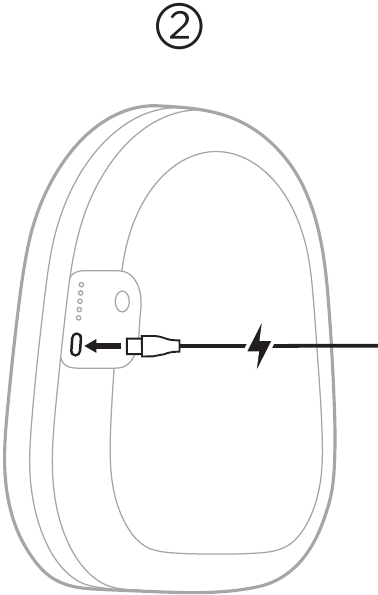 Set up - Connect the charging case to power