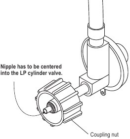 Connecting Regulator to the LP Cylinder Step 2