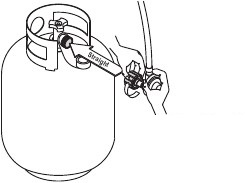 Connecting Regulator to the LP Cylinder Step 3